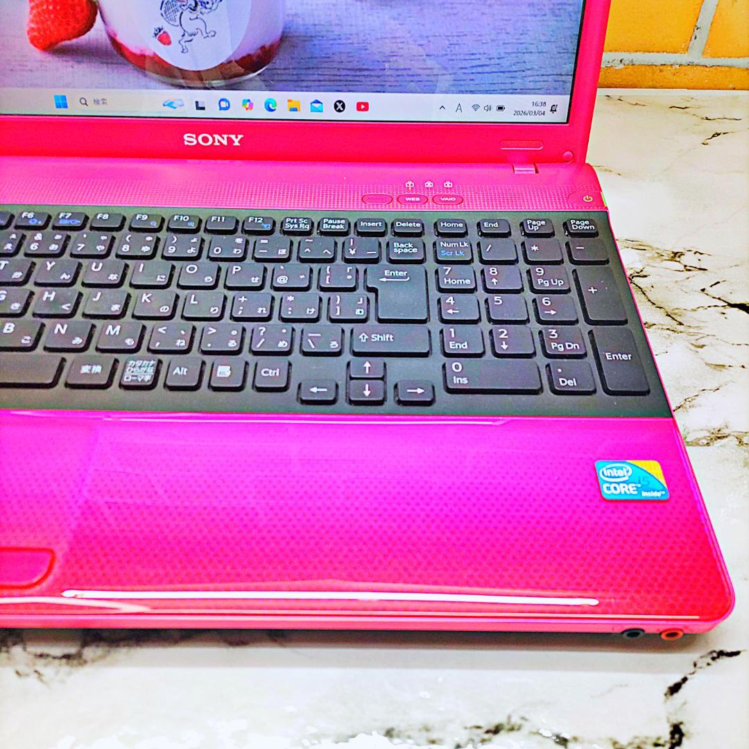レアなピンク❤️ノートパソコン❣️Core-i5☘️爆速SSD✨Blu-ray