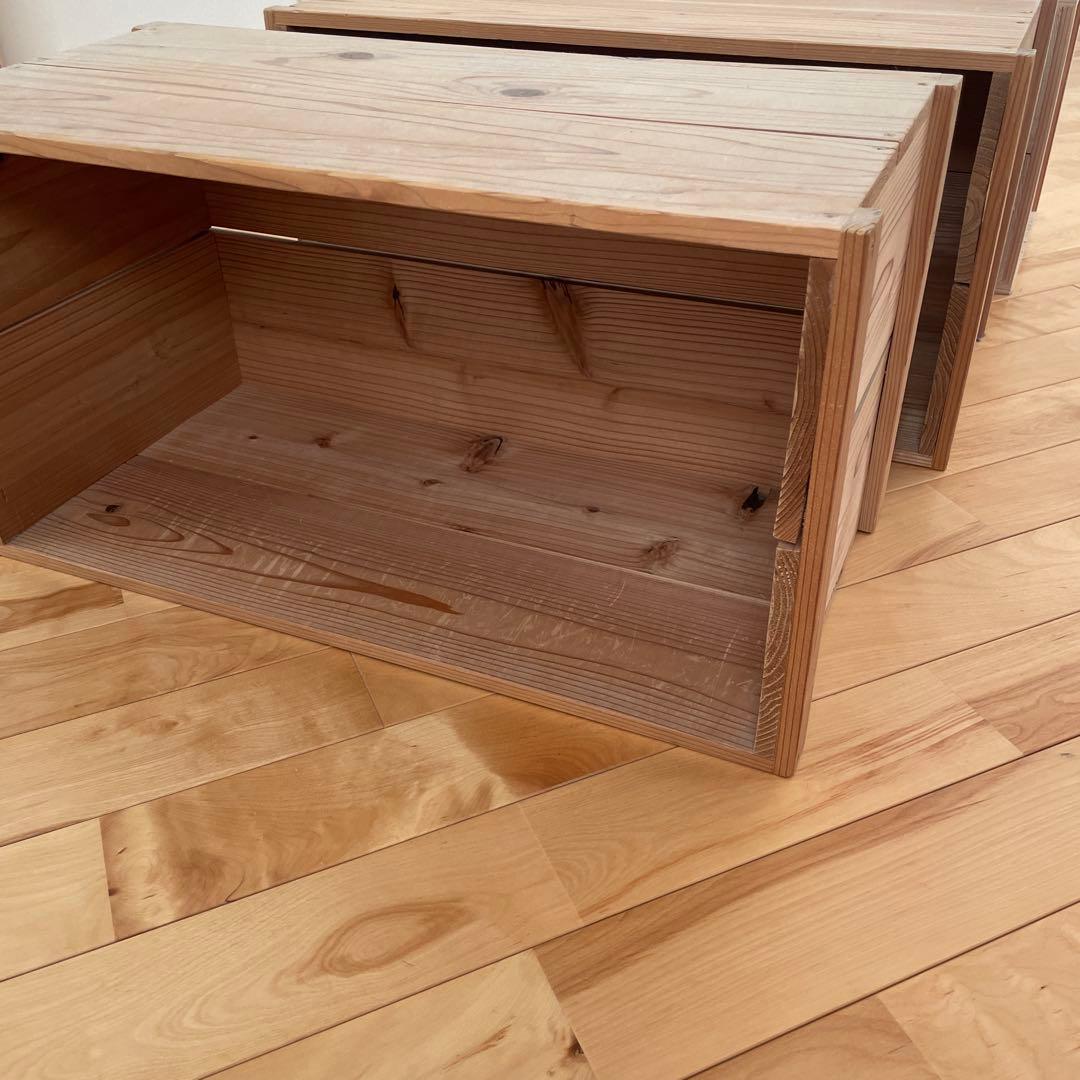 イエノlabo りんご箱 本棚 シェルフ 木製 3点セット 中古 - メルカリ