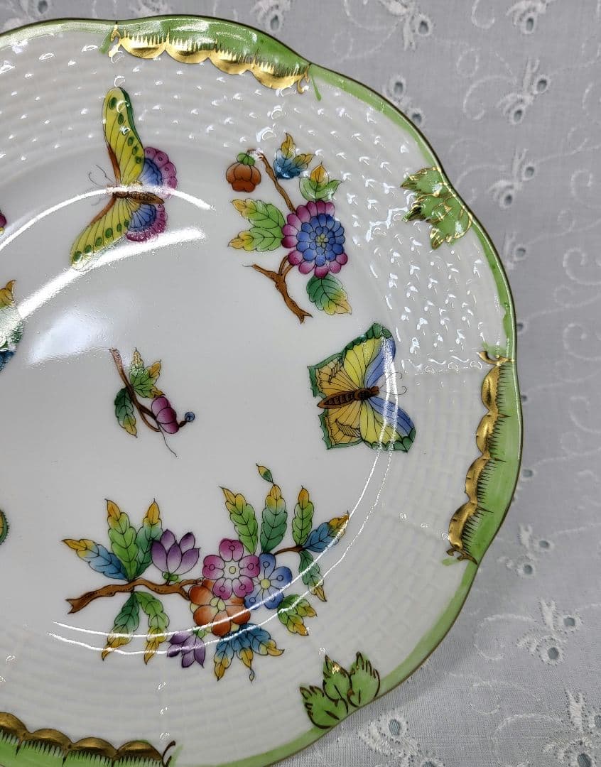 ヘレンド ヴィクトリアブーケ サラダ デザート プレート17 皿 花蝶②