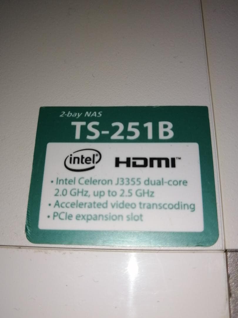 QNAP TS-251B + HDD 4TB (2TBx2個) RAM 8GB - メルカリ
