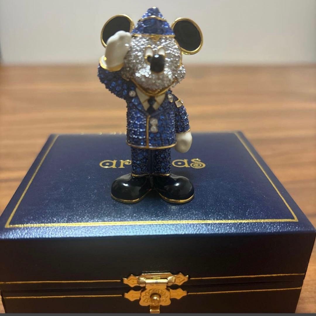 ディズニー アリバスブラザーズ スワロフスキー ミッキー 希少 置物