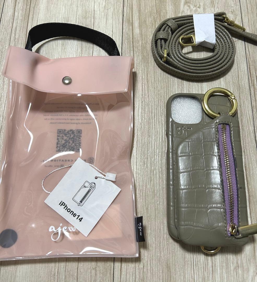 ajew iPhone14 iPhone16e sage green クロコ - メルカリ