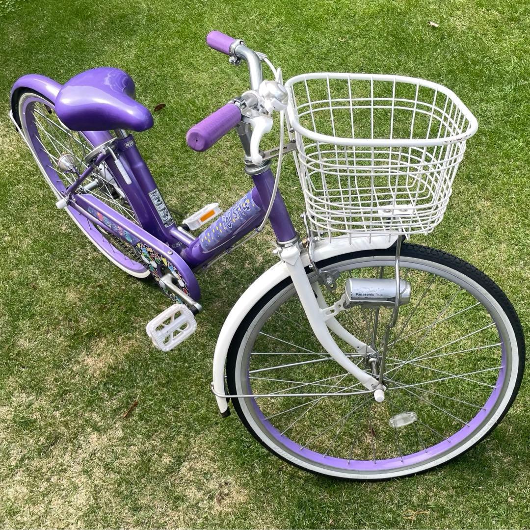 子供用自転車】引き取り限定 22インチ 自転車 紫 小学生 女の子 - メルカリ