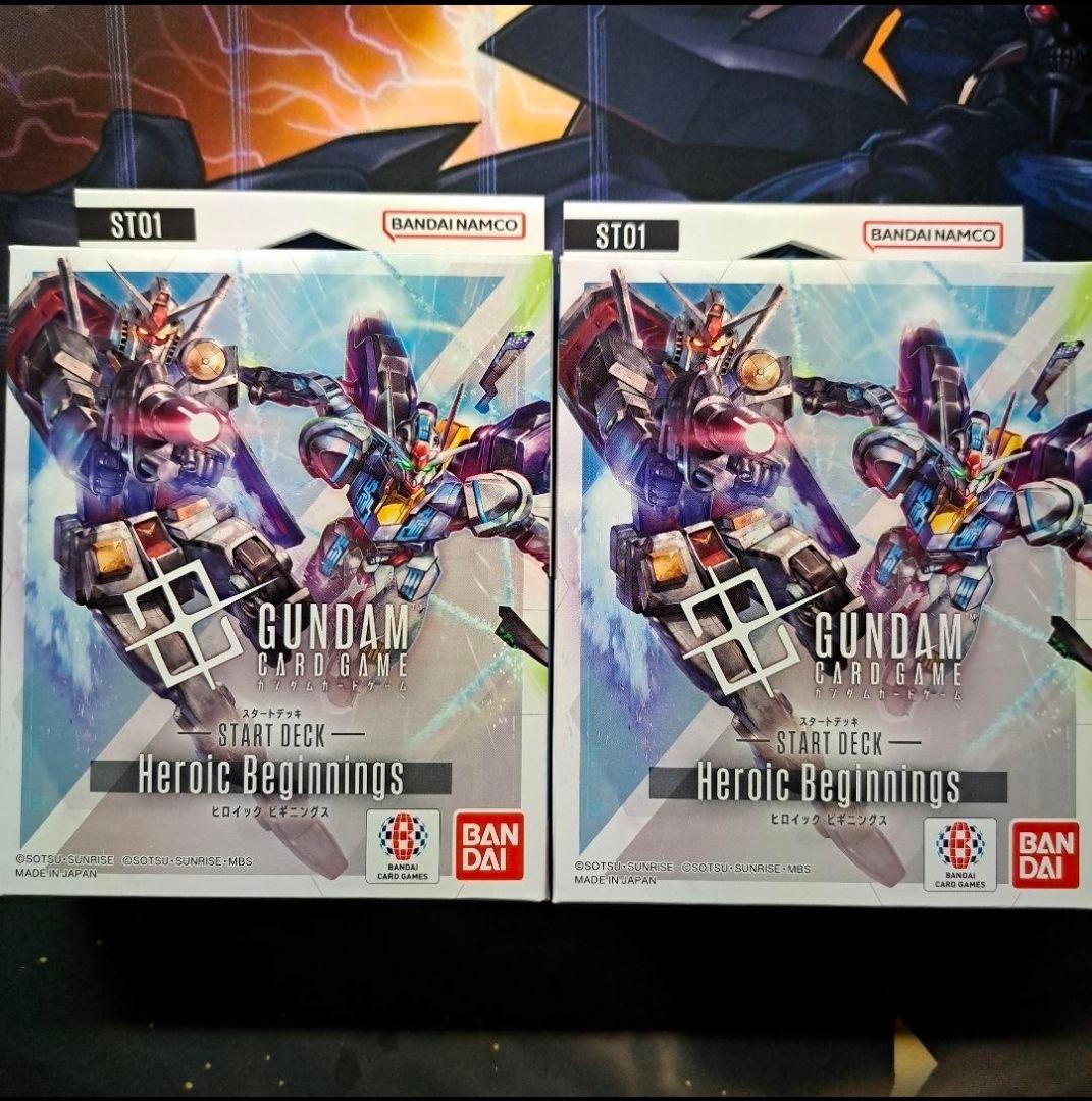 ガンダムカードゲーム スタートデッキ 2個 ボーナスパック無し ST01