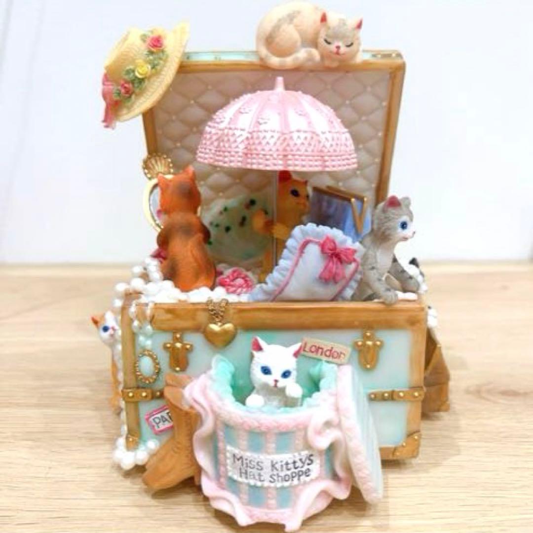 オルゴール 天空の城ラピュタ 猫 ねこ ネコ かわいい樹脂 ミュージカル