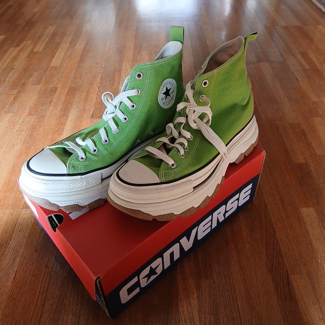 Converse グリーン ハイカットスニーカー28センチ - メルカリ