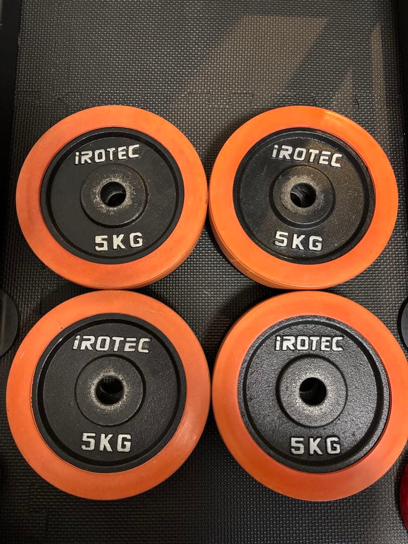 iROTEC 5kg ラバーダンベルプレート 4枚セット - メルカリ