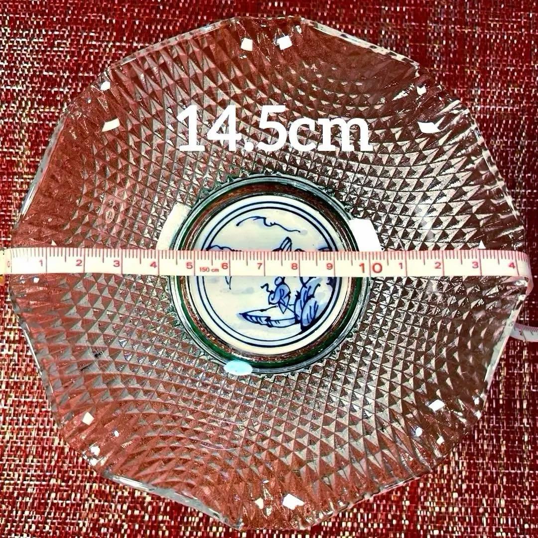 ー美濃焼ー 【未使用】 龍峰窯 緑交趾 花風流 つみき 祥瑞ガラス