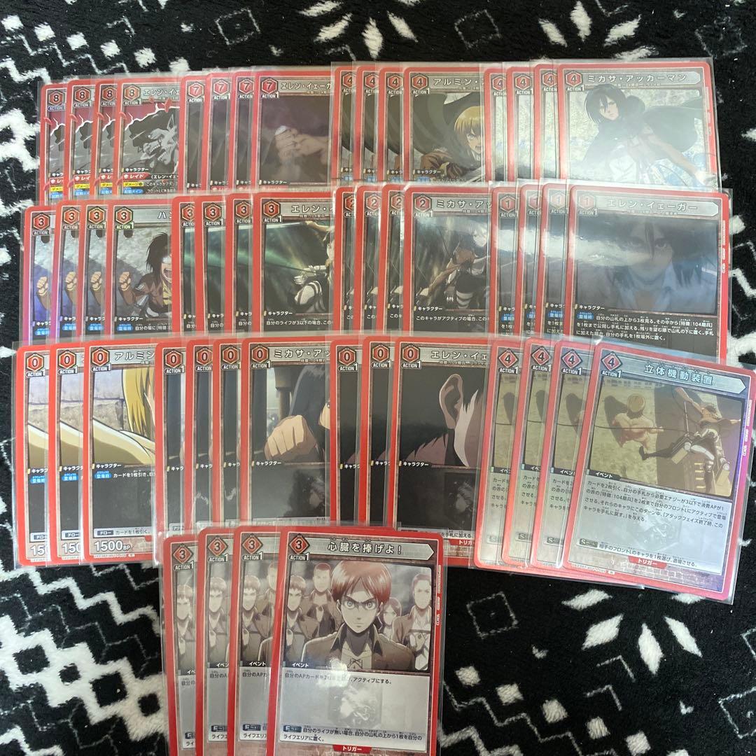 ユニオンアリーナ 進撃の巨人 赤 デッキ 8エレン - メルカリ