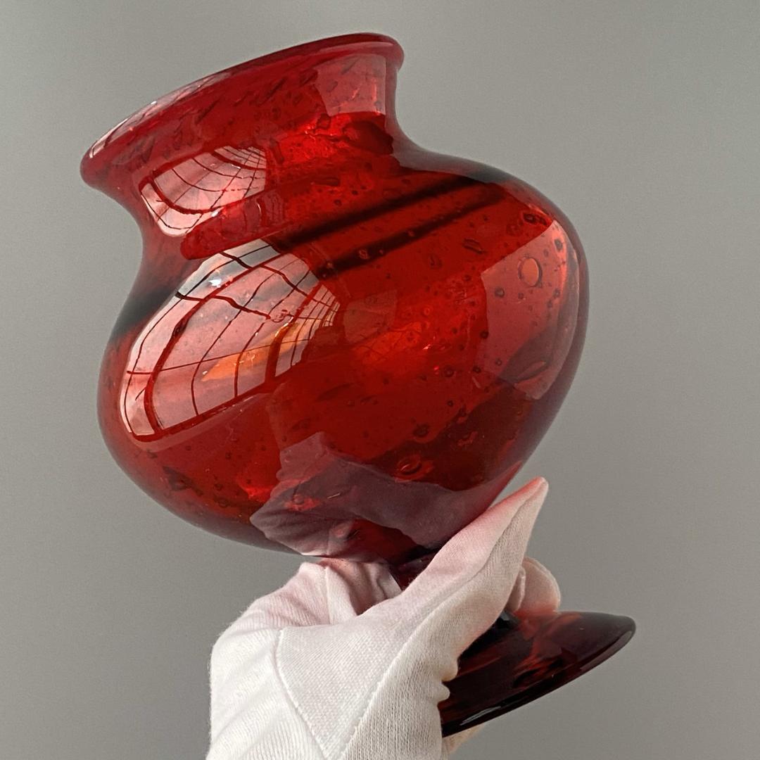 エリックホグラン BODA ガラス 脚付 花瓶 フラワーベース ビアグラス 2脚