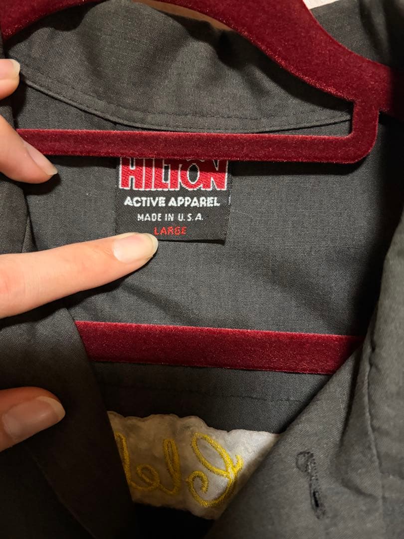希少 Hilton 半袖 ボーリングシャツ 黒 黄色刺繍 usa製70s 80s - メルカリ