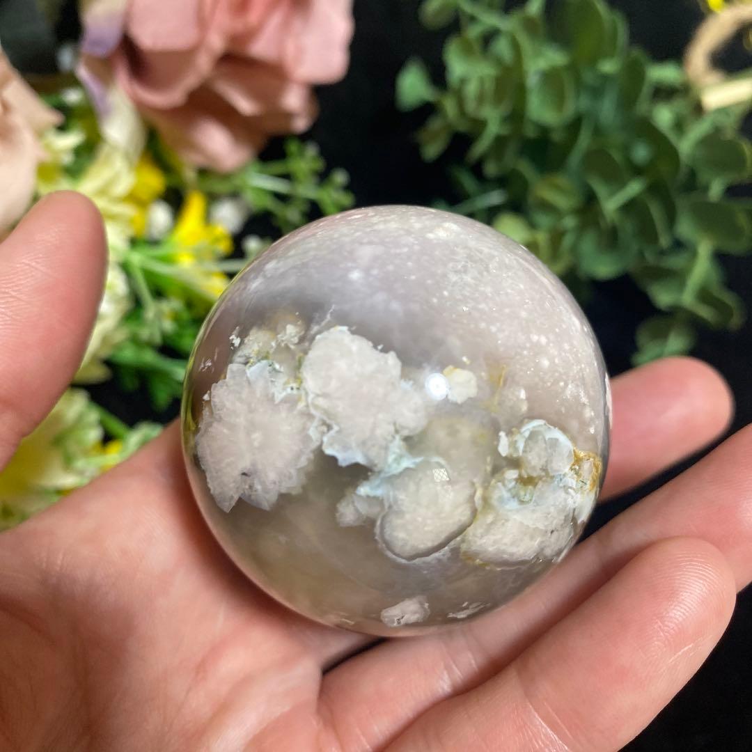 グリーン桜瑪瑙with夜桜 スフィア ②