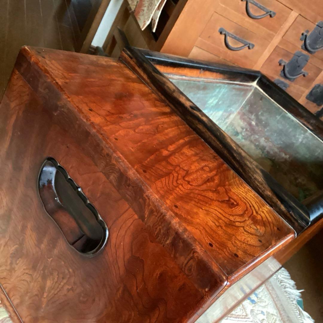 江戸火鉢 長火鉢 関東火鉢 欅 玉杢 銘木 （特注五徳付） - メルカリ