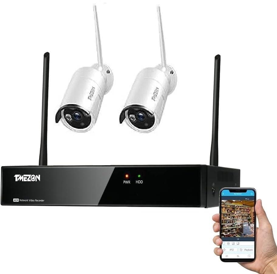 新品 300万画素 10ch TMEZON ワイヤレス 防犯カメラ 2台セット 41QjaWgPwYS.jpg
