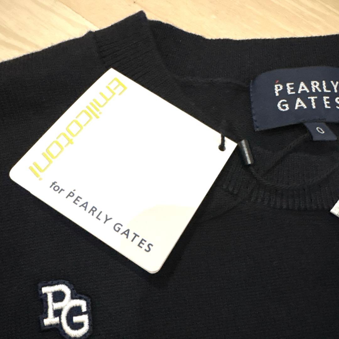 パーリーゲイツ☆新品 配色ボーダーコットンクルーネックニット - メルカリ