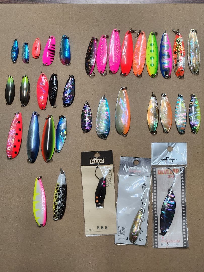 スプーンルアーセット 多色 35個4g～25g オルルド釣具 スプーンルアー マイクロスプーン 10個セット 0.8g 1.5g