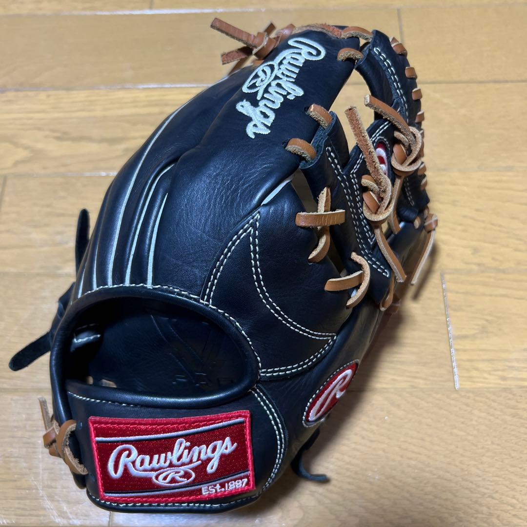 Rawlings 野球用グローブ 黒 Rawlings（ローリングス） 硬式グローブ ウィザード外野用グローブ