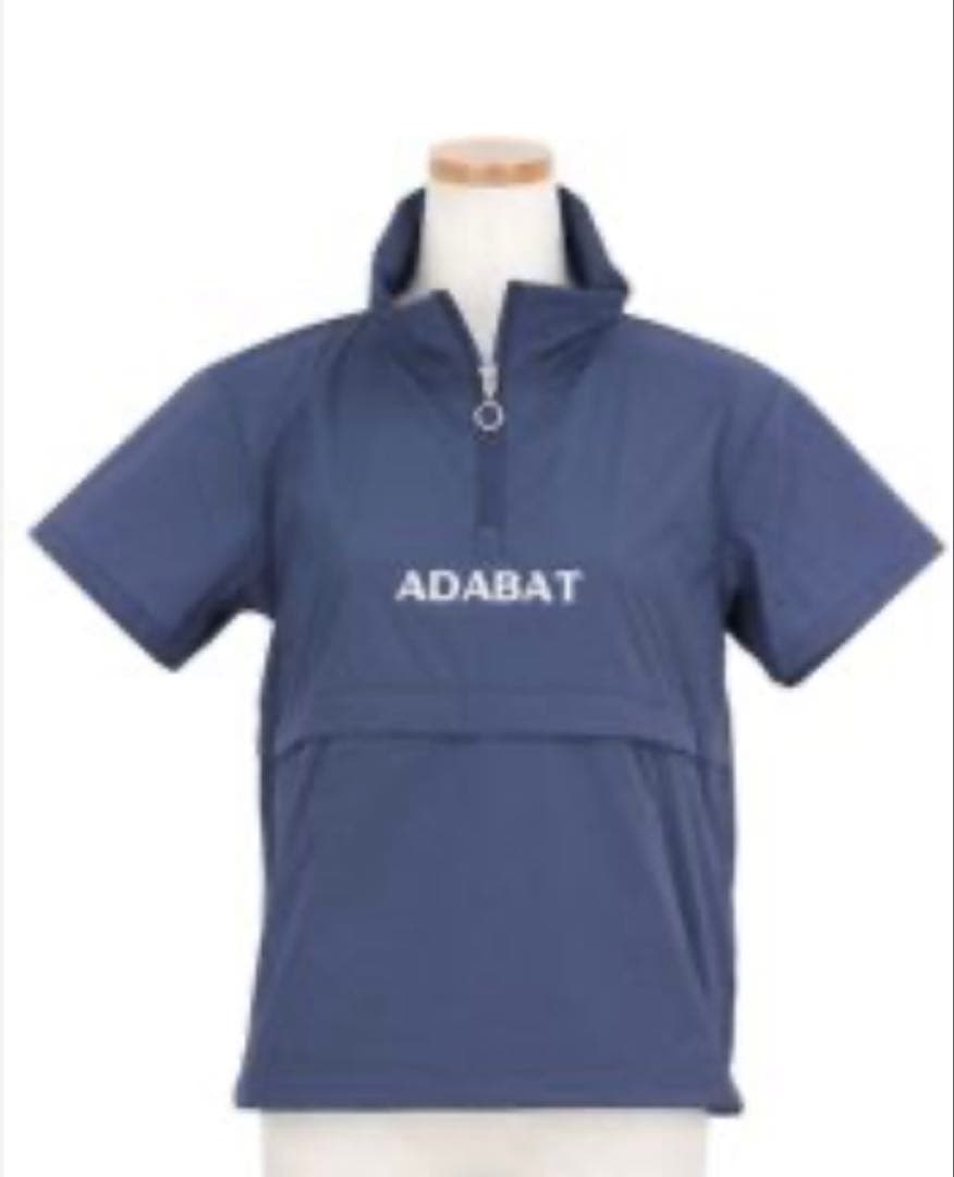 年末値下げ❗️ADABAT ネイビー ハーフジップ 半袖シャツ 切りポケハーフジップ半袖ポロ 3686－1 ネービー | 【ミドリ安全