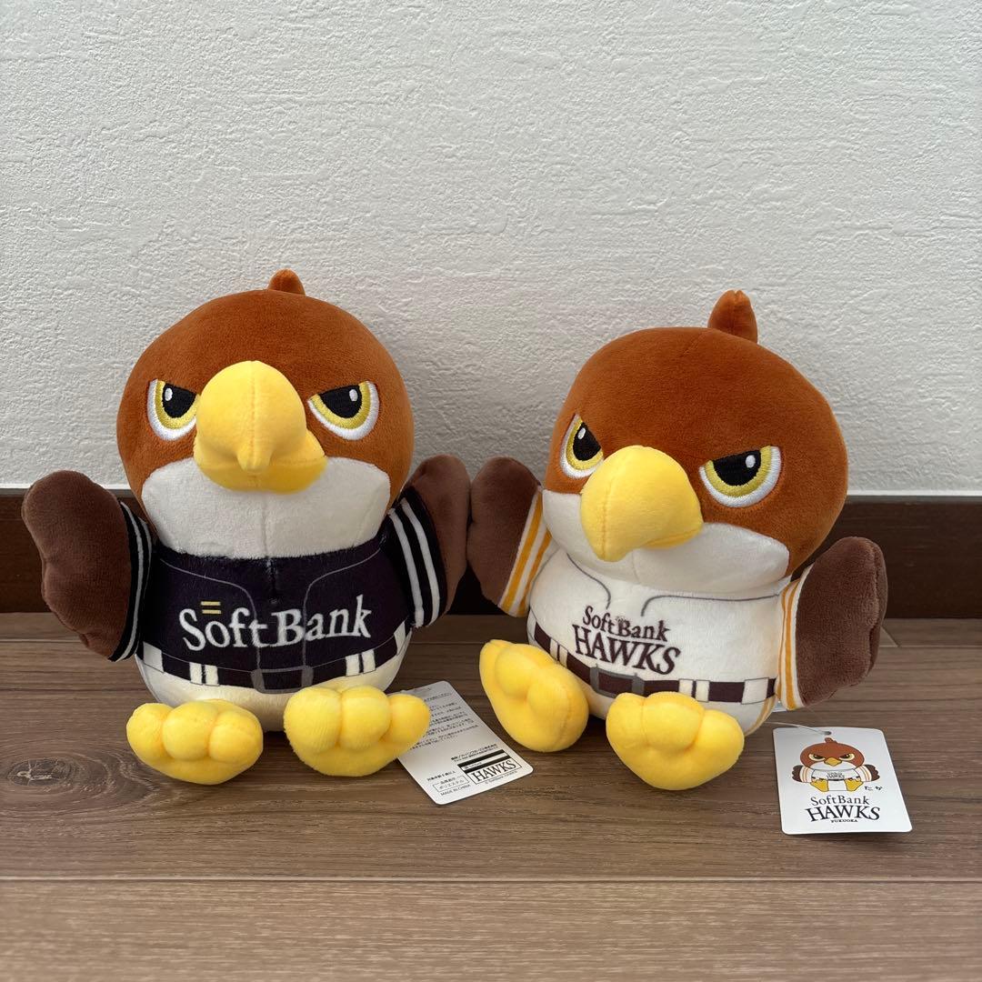 SoftBank Hawks ぬいぐるみ 2体セットホーム - メルカリ