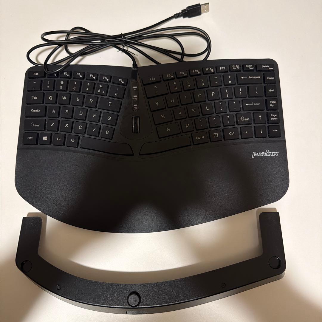 perixxエルゴノミクス USBキーボード 本体 PX-ERGO-Mech PERIBOARD-535 フルサイズ・メカニカル・エルゴノミクス