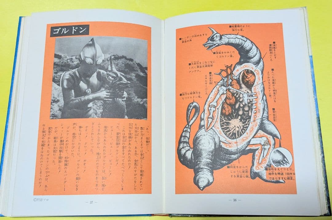 ウルトラ 1970年19版 怪獣ウルトラ図鑑箱カバー付当時物