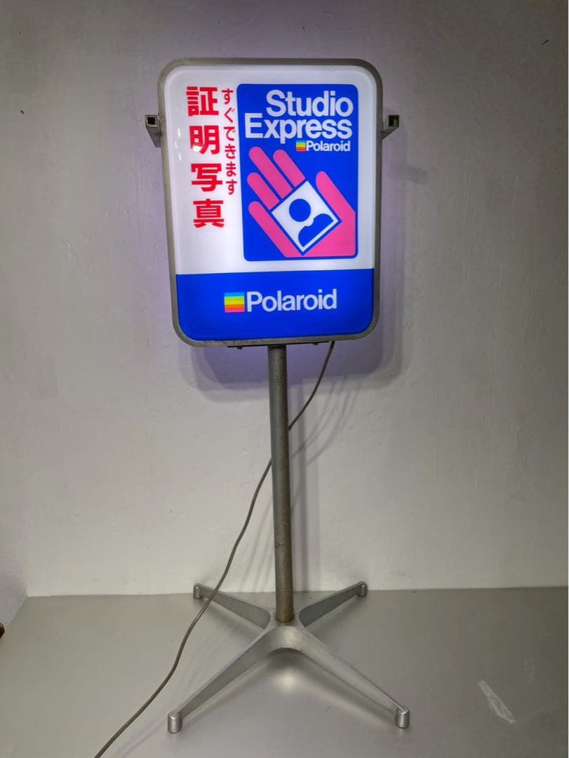 希少 レトロ ポラロイド 店頭 看板 電飾看板 Studio Express 電飾スタンド看板】LED電飾スタンド看板 ADO-900NT-LED ブラック