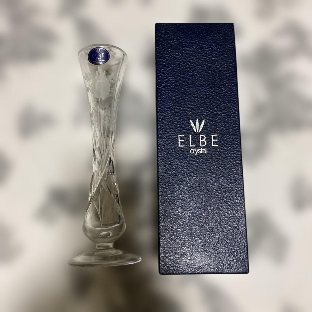 ELBE クリスタル 花瓶 高さ約22cm - メルカリ