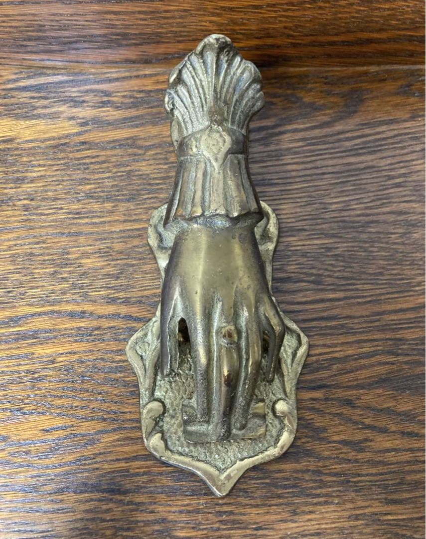 ビンテージ☆ハンドクリップ(大サイズ)壁掛けビクトリア朝 真鍮 ブロカント