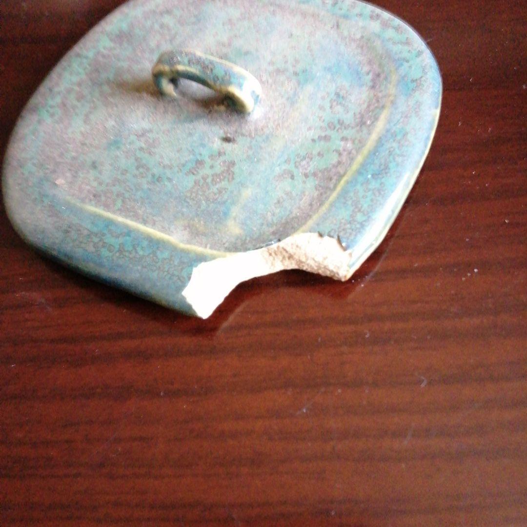 瀬戸焼　加藤作助　織部蓋付四方向付　10客　7.7cm　大正〜昭和初期