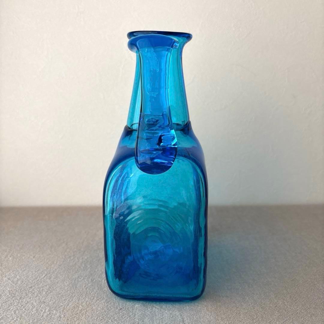 倉敷ガラス 片手付花瓶 花瓶 瓶 吹きガラス - メルカリ