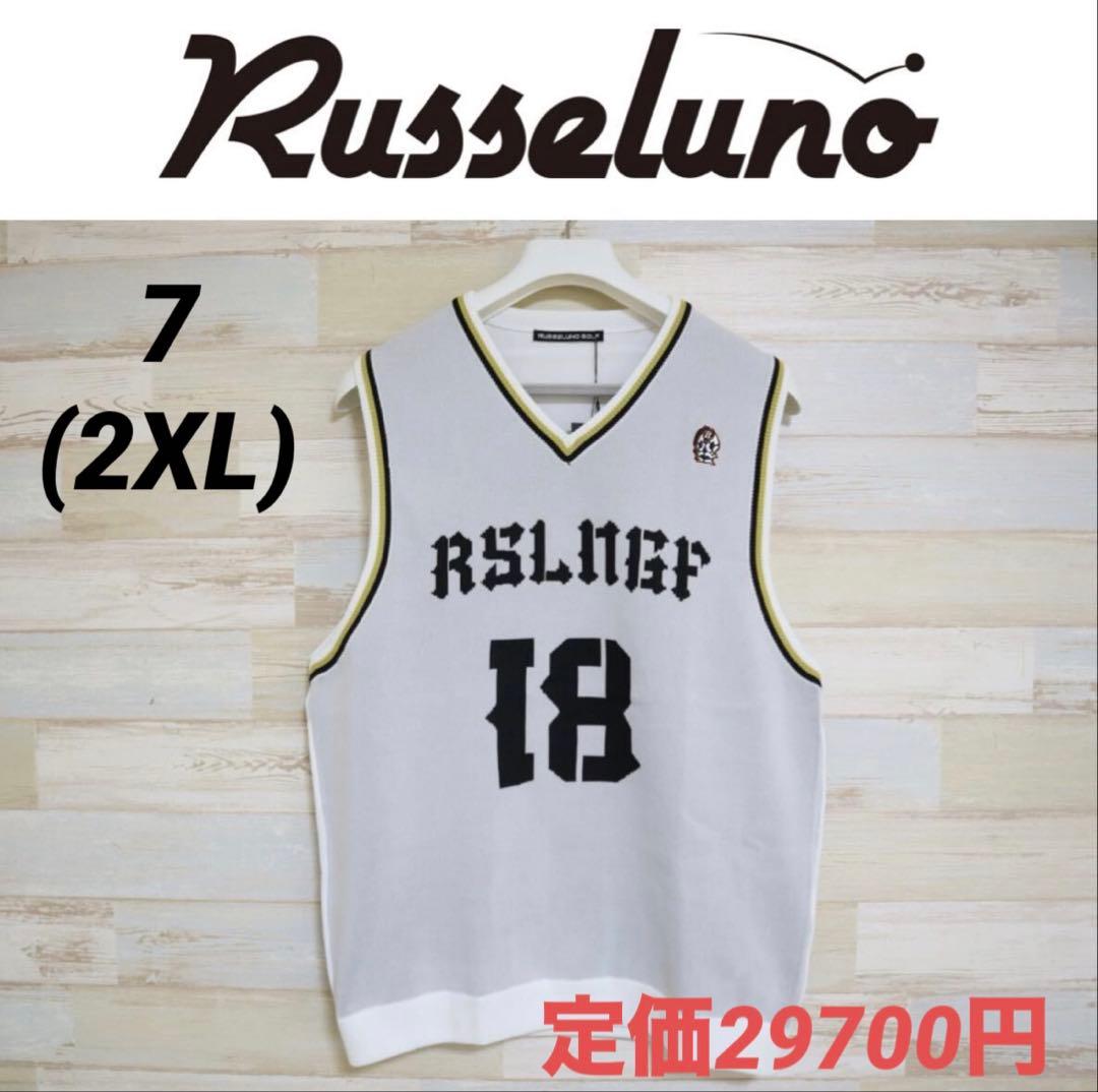 新品 ラッセルノ ゴルフ RUSSELUNO GOLF Vネック ニットベスト - メルカリ