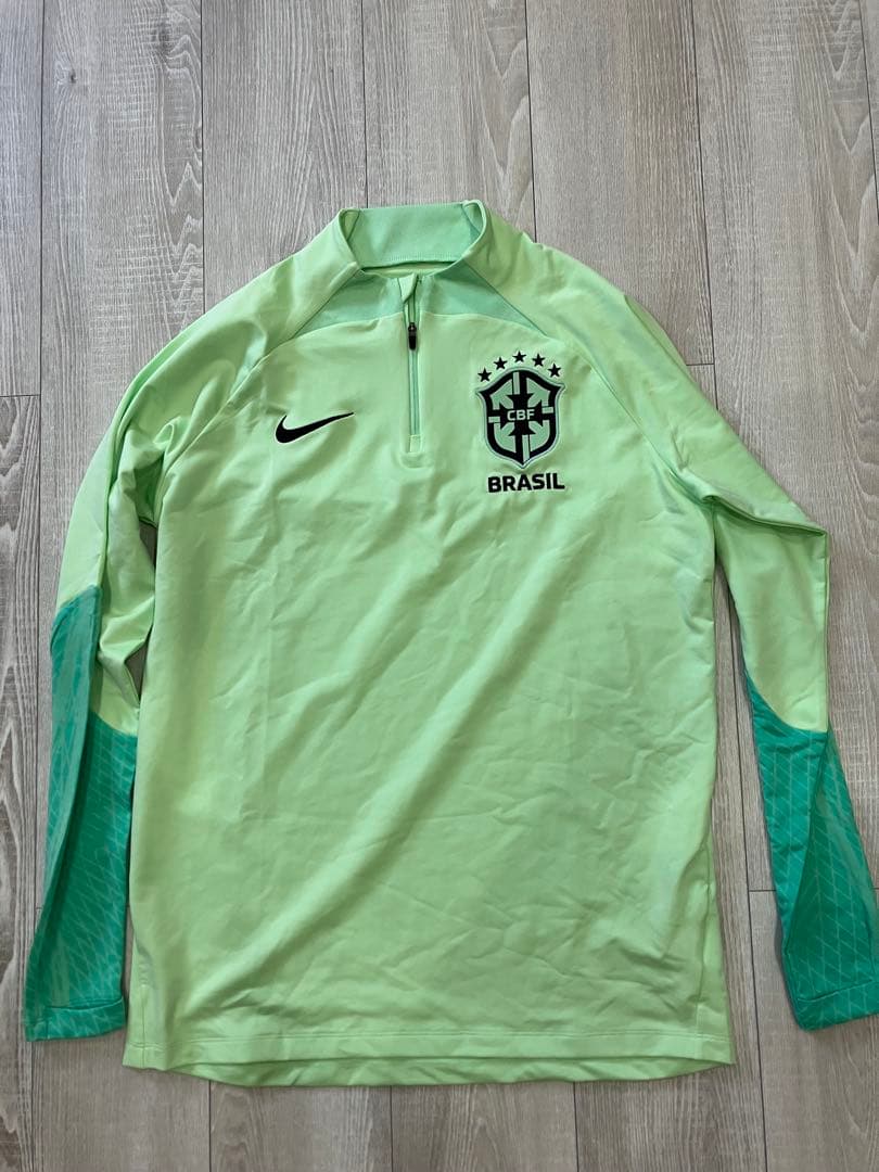 ナイキ　ブラジル代表　トレーニング長袖上下セット ブラジル代表ナイキジャージ上下セット【モスグリーン】ウインド