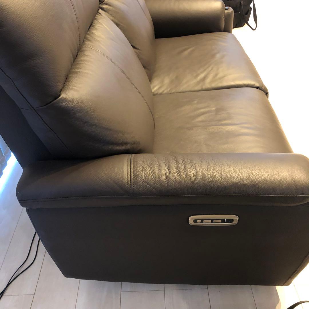 直接引取可能】ヤマダ 電動リクライニングソファ 2人掛け ダーク