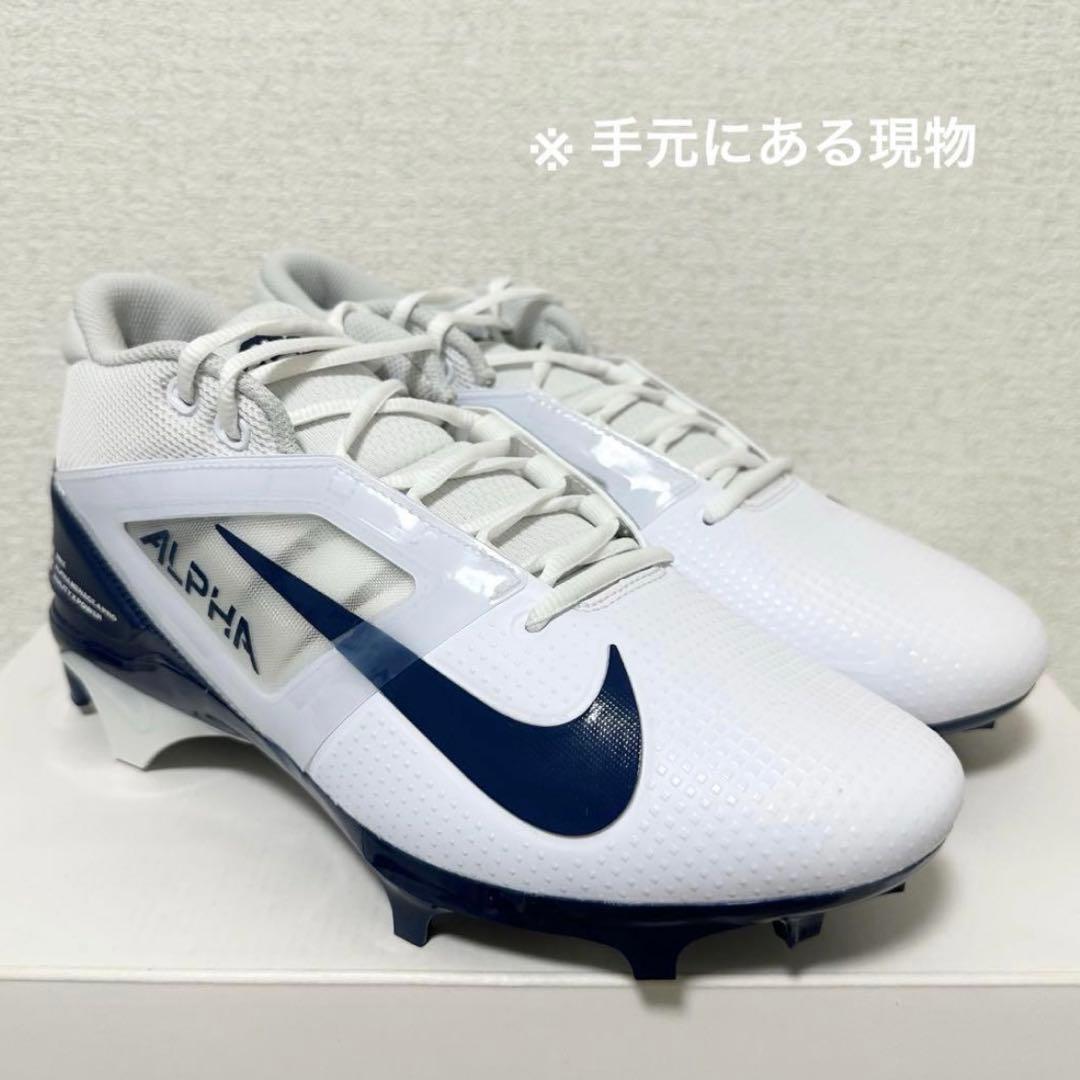 ナイキ 27.5 アルファメナス プロ アメフト スパイク シューズ 靴 白