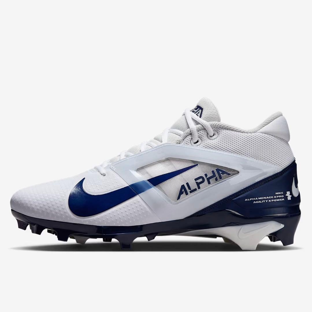 ナイキ 27.5 アルファメナス プロ アメフト スパイク シューズ 靴 白