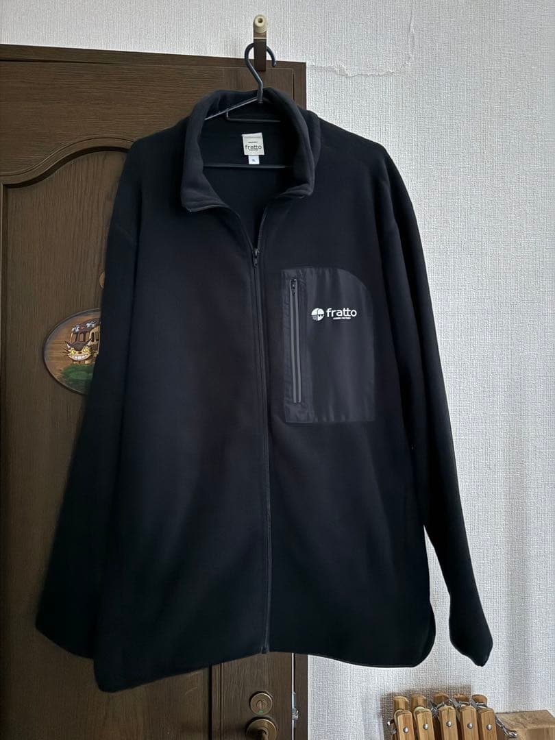 fratto 黒ジップアップ　フリース3L fratto / frattoオリジナル フリース(ZIP) ブラック