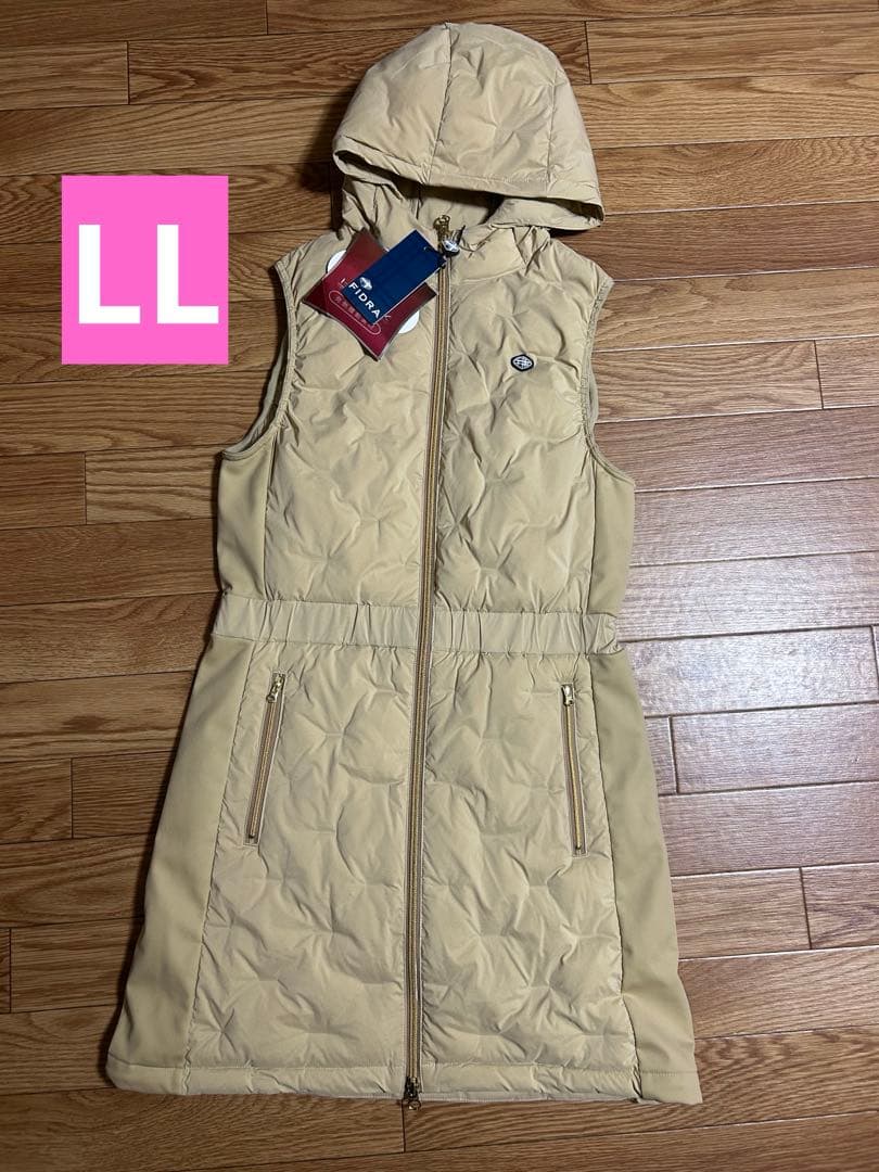 フィドラ　ゴルフ　ワンピースベスト　LL FILA GOLF（フィラ ゴルフ）パーカーベストワンピース（ミニワンピース