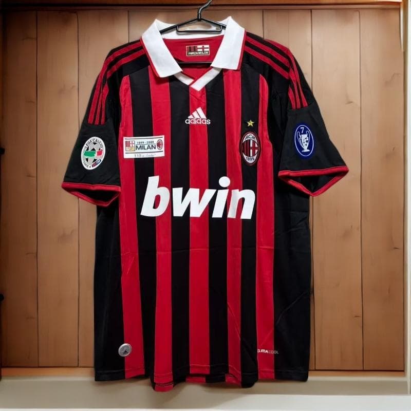 09-10 ACミラン MALDINI マルディーニ 半袖 シャツ 背番号3 - メルカリ