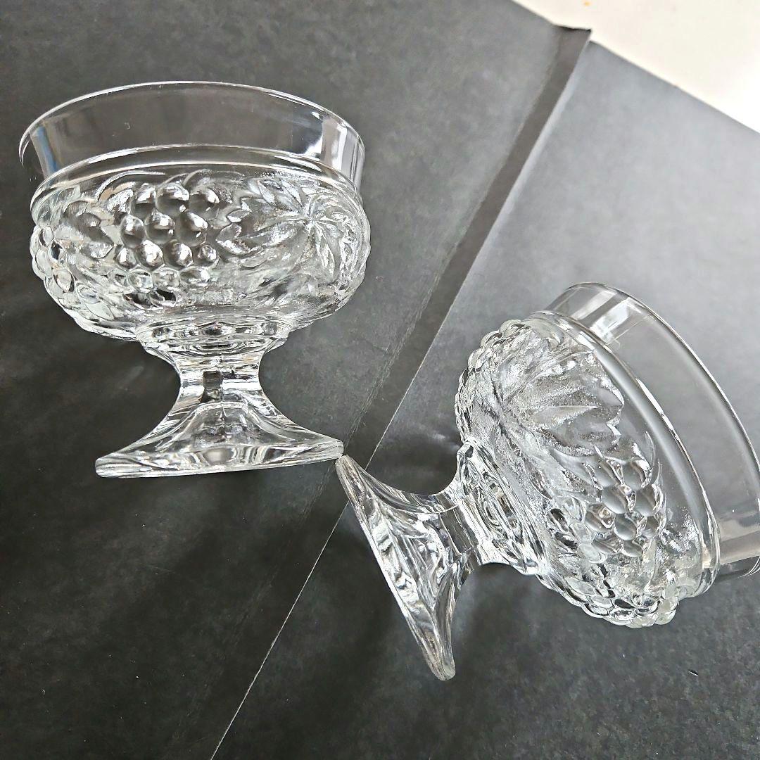 脚付き デザートグラス アイスカップ 昭和レトロ フランス製