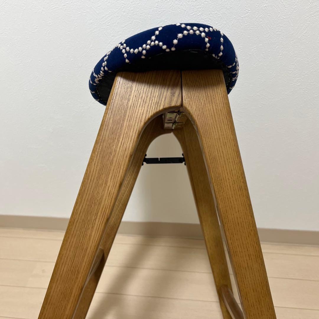 ミナペルホネン スツール タンバリン 折りたたみ 【ネイビー/オレンジ