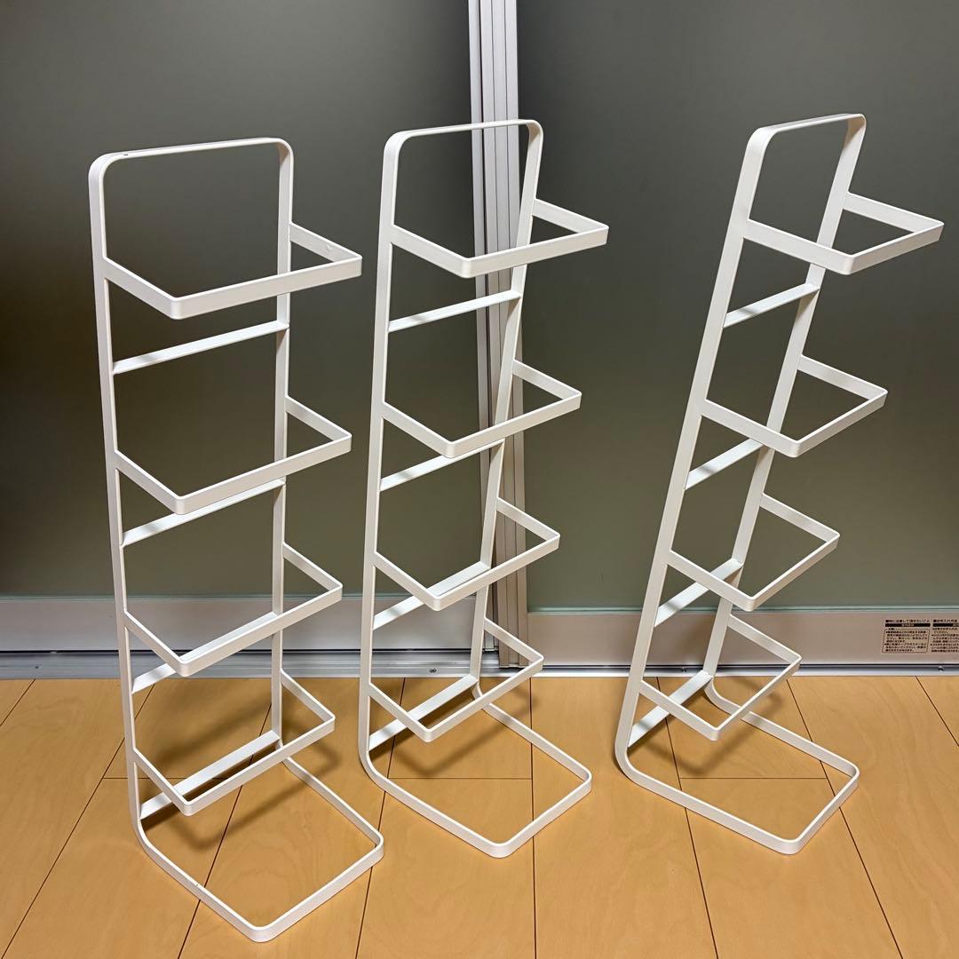 山崎実業 tower CDラック 3つセット ホワイト 廃盤 - メルカリ