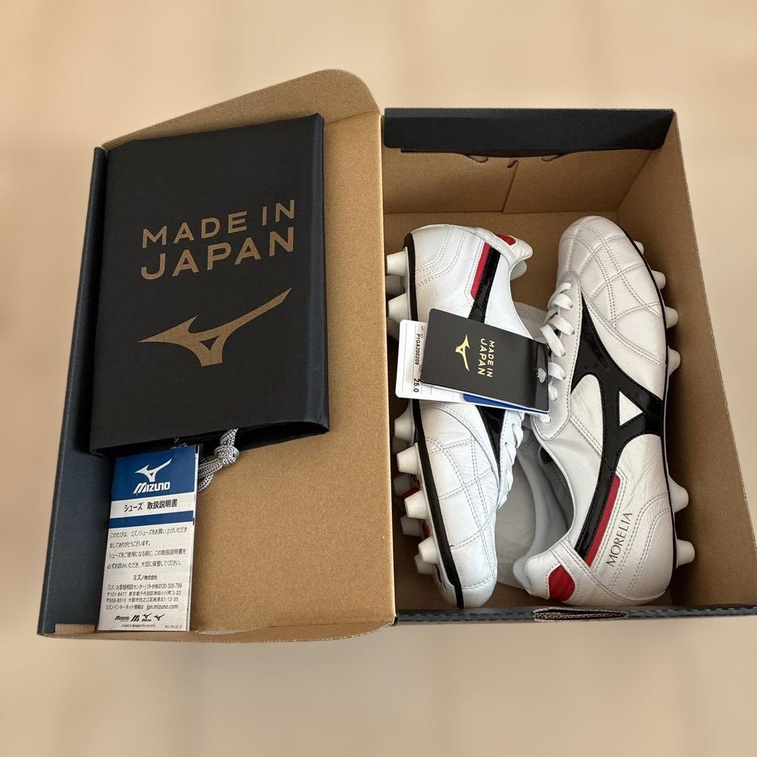 新品・未使用】ミズノ モレリア2JAPAN クロスステッチ 白 ホワイト