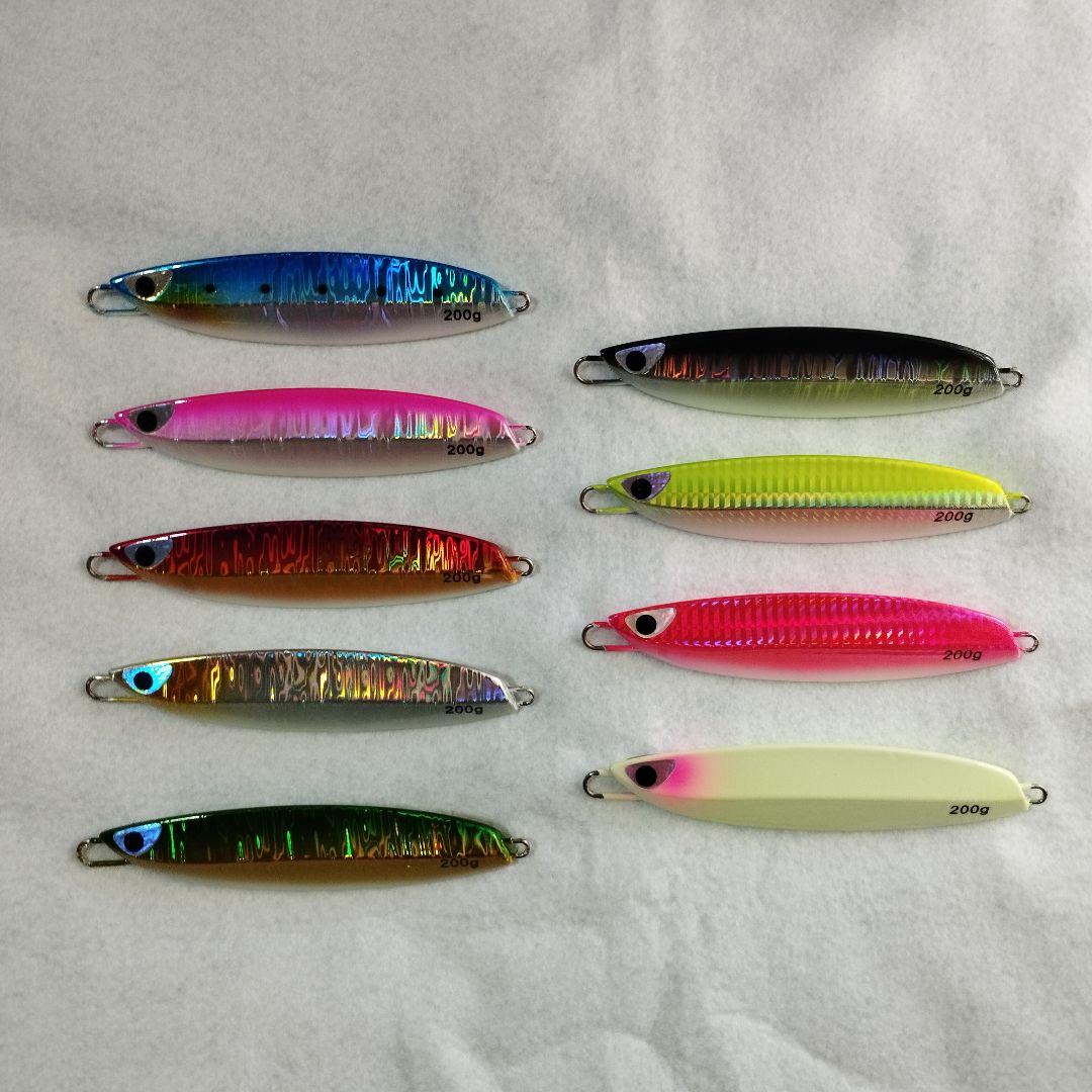 カタクチ 200g メタルジグ クイックゼロワン 形状 グロー 夜光 伊勢湾