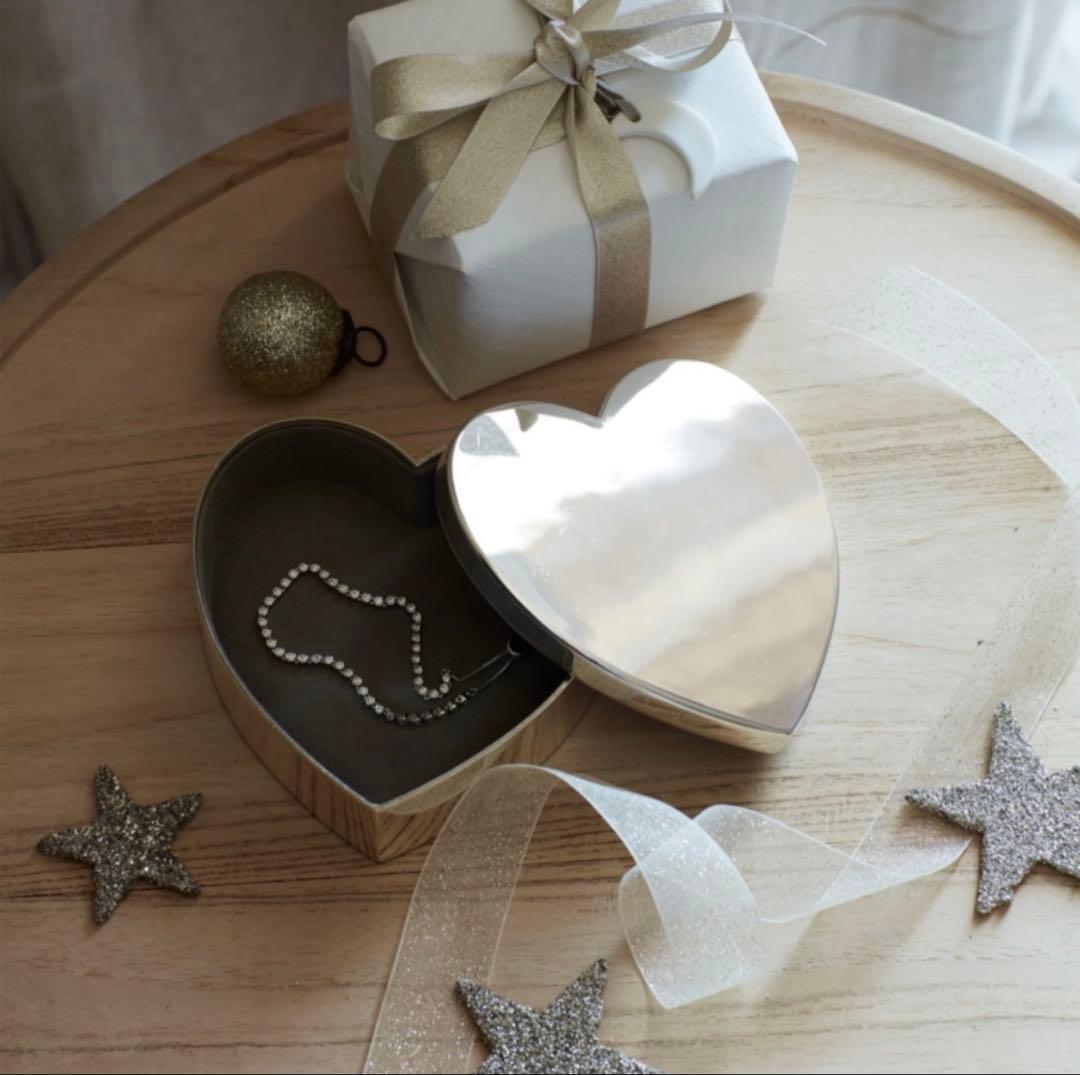 新品＞ハート型 シルバージュエリーボックス／ギフトにもおすすめ