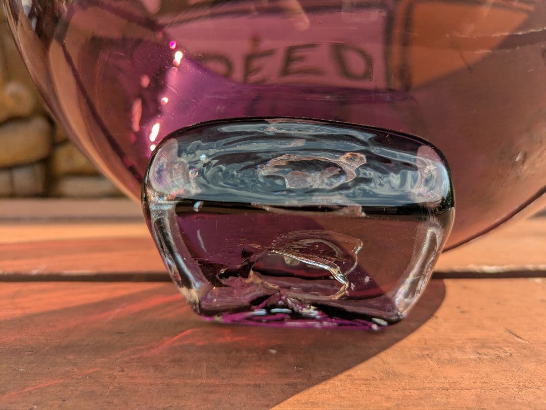希少なヴィンテージ BLENKO ブレンコガラス USA製 希少なアメジスト色