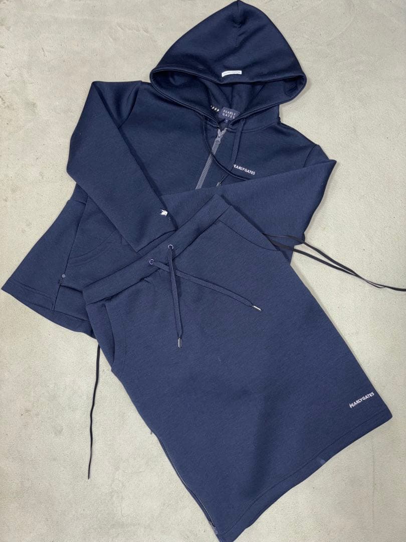 （美品）パーリーゲイツ 、高機能スウェット素材、セットアップ、サイズ0 美品）パーリーゲイツ 高機能スウェット素材 セットアップ サイズ0