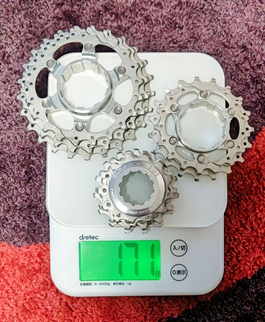 新品未使用】シマノデュラエースCS-7700スプロケット9s(チタン製3枚