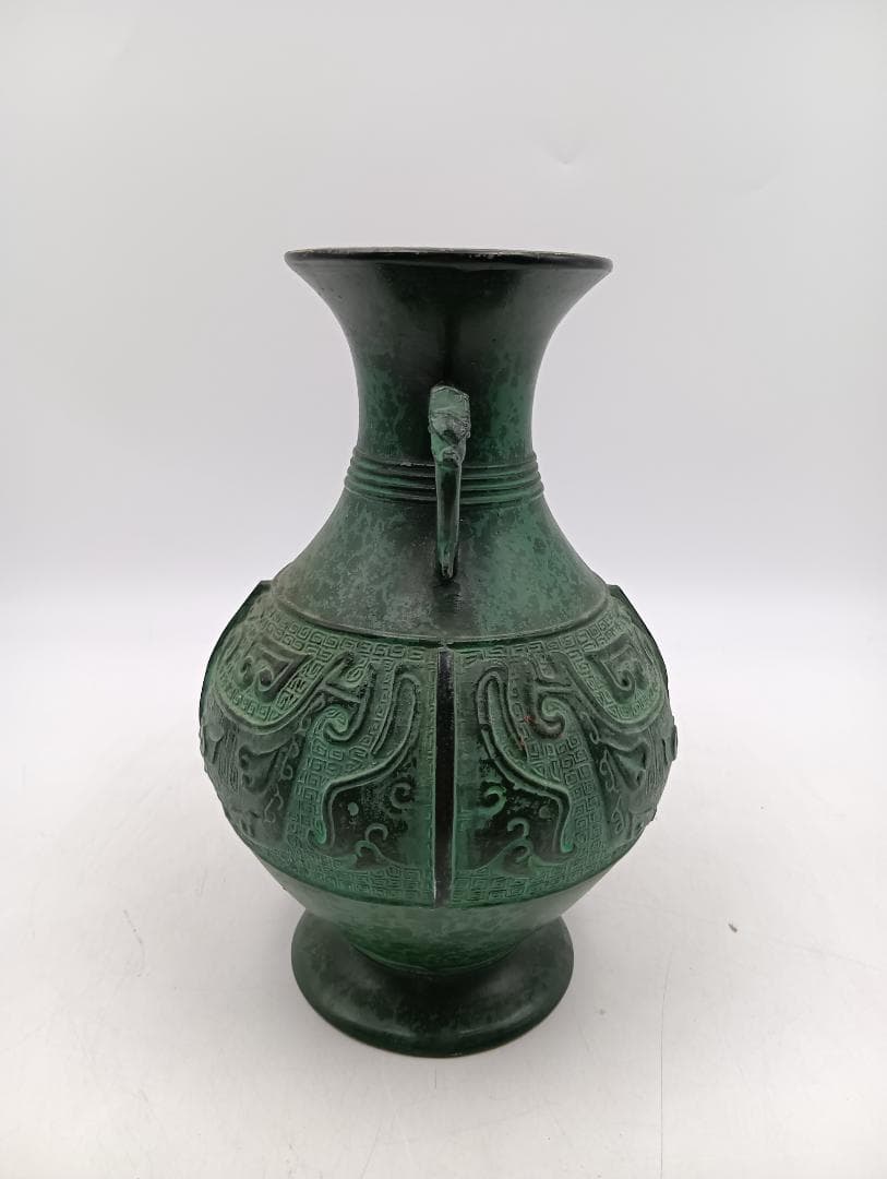 青銅製 花器 花瓶 3点セット ブロンズ まとめ売り 中国 - メルカリ