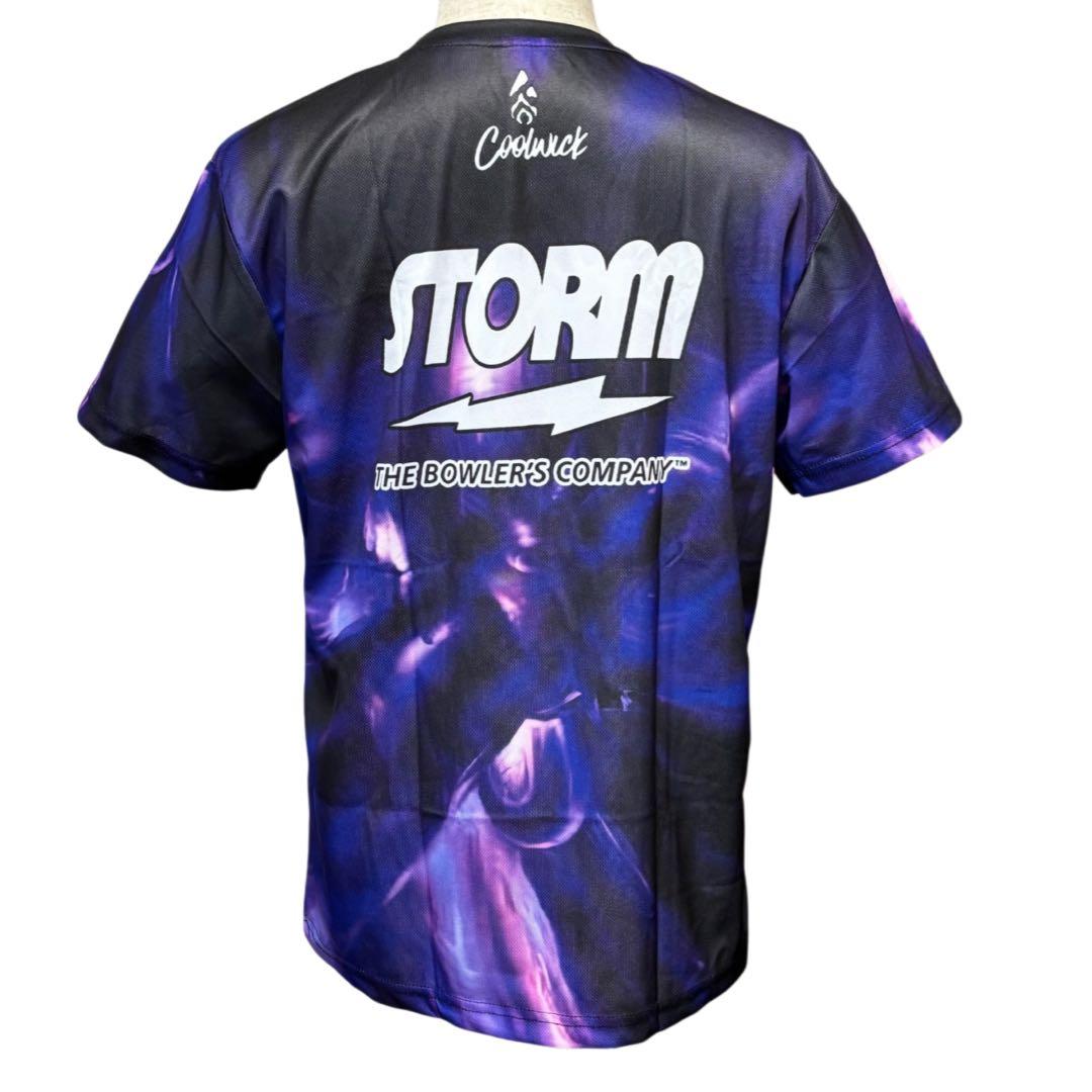 新品 ストーム ロゴ ボウリングウェア【XLサイズ】スポーツウェア 紫