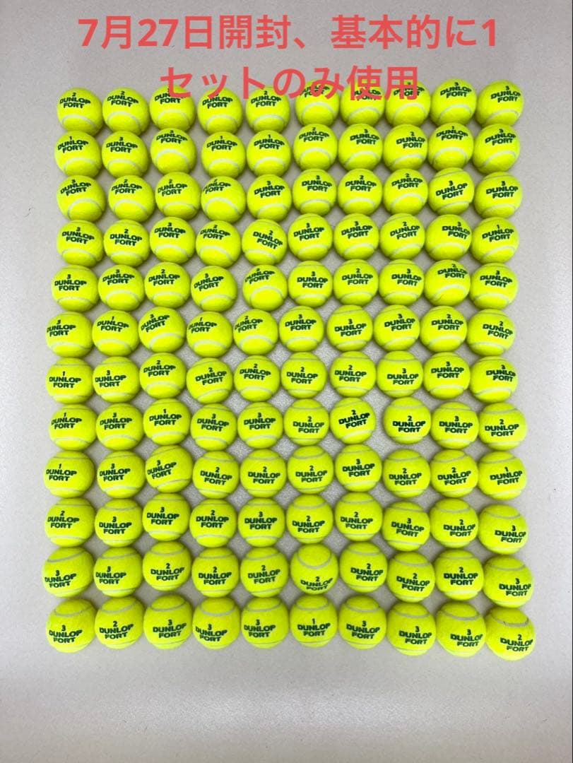 ダンロップ　フォート120球　中古品　NO1 DUNLOP（ダンロップ） FORT フォート 4球×30缶 120球 DFCPEYLPT4 1箱